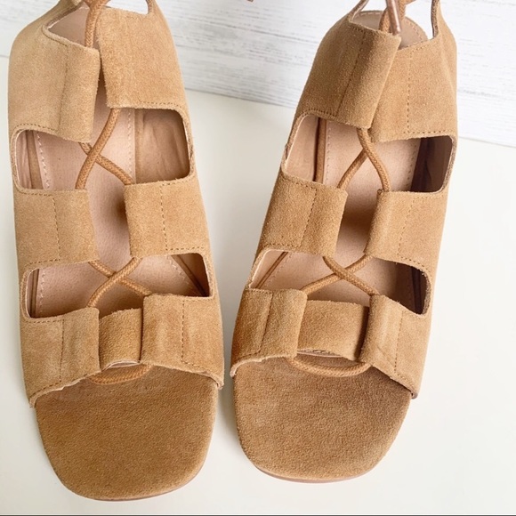 NEW Urban Outfitters Ginger Suede Lace-Up Heels - Picture 8 of 15